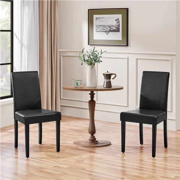 Yaheetech Set of 2 Faux Leather Modern Dining Room Chairs - Image 9