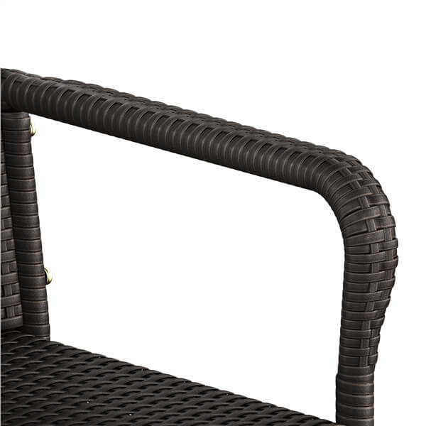 Yaheetech Set of 2 Outdoor PE Rattan Patio Bar Stools - Image 7