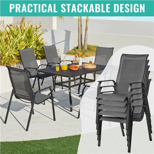 Yaheetech Set of 2 Patio Dining Chairs - Image 6