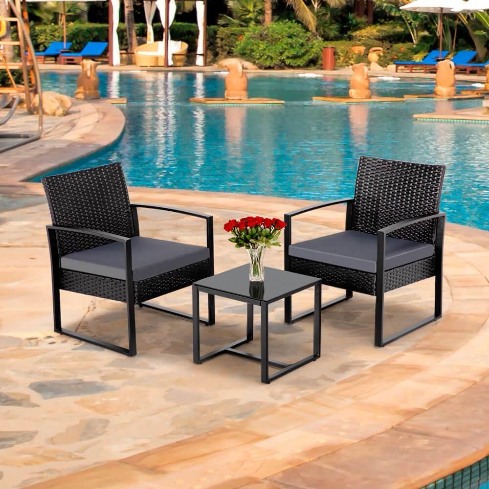 Yaheetech Wicker Chairs & Table - Image 8