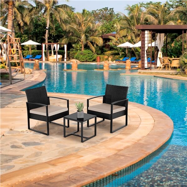 Yaheetech Wicker Chairs & Table - Image 9