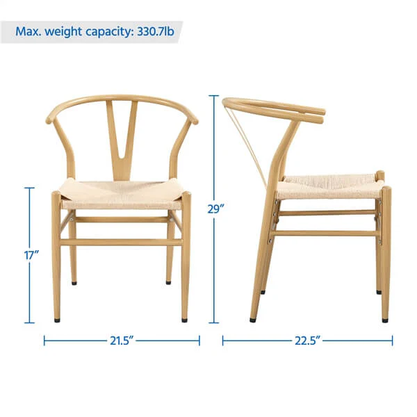 Yaheetech Set of 4 Weave Chair - Image 3