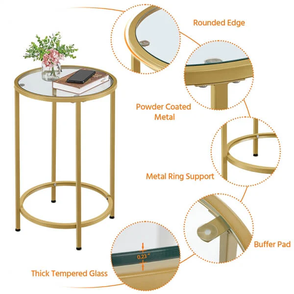 Yaheetech Side Table Set of 2 - Image 11