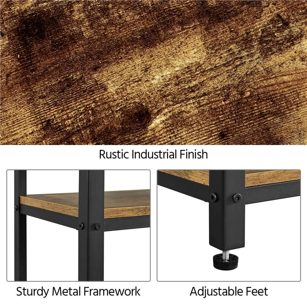 Yaheetech Side Table with Storage Shelves - Image 4