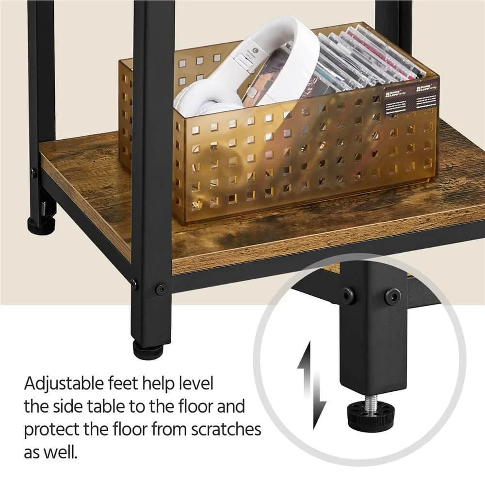 Yaheetech Side Table with Storage Shelves - Image 7