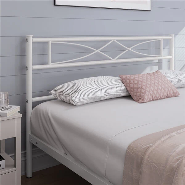 Yaheetech White Metal Bed with Headboard - Image 8