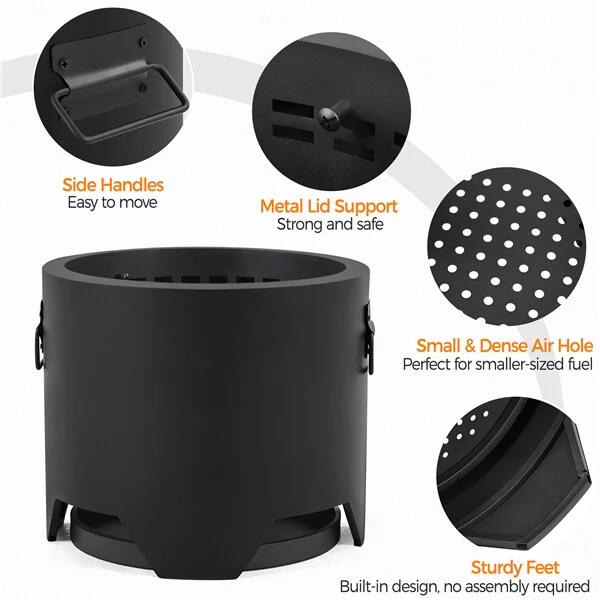 Yaheetech Smokeless Fire Pit for Outdoor Garden Patio Camping - Image 11