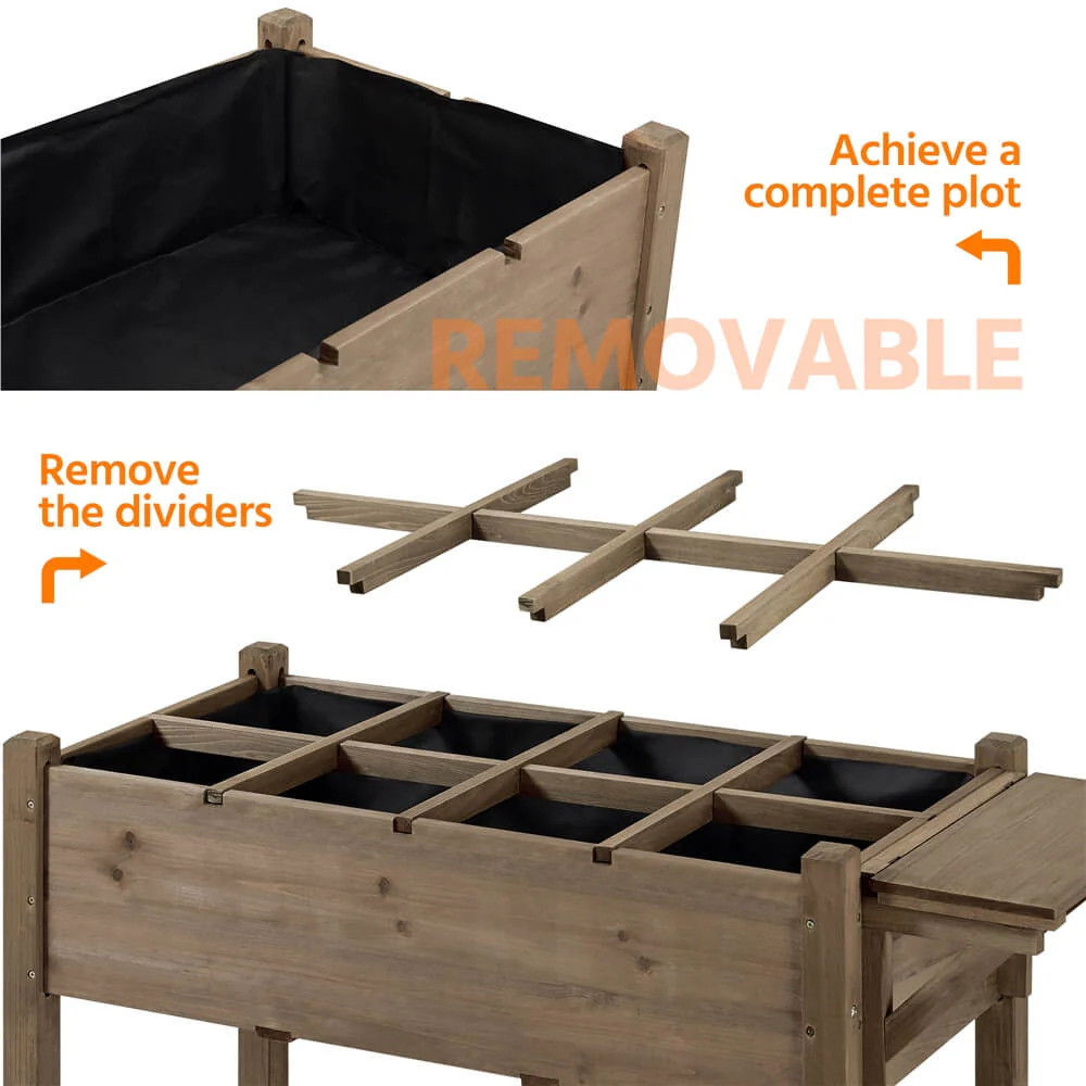 Yaheetech Solid Wood Elevated Garden Bed - Image 6