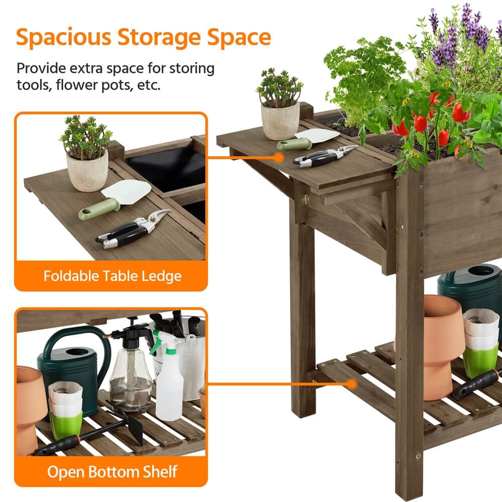 Yaheetech Solid Wood Elevated Garden Bed - Image 7