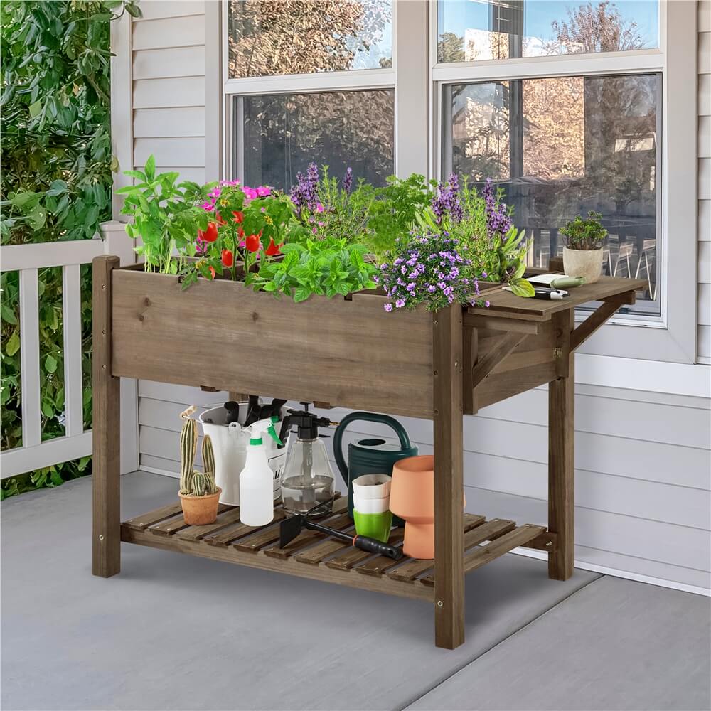 Yaheetech Solid Wood Elevated Garden Bed - Image 8