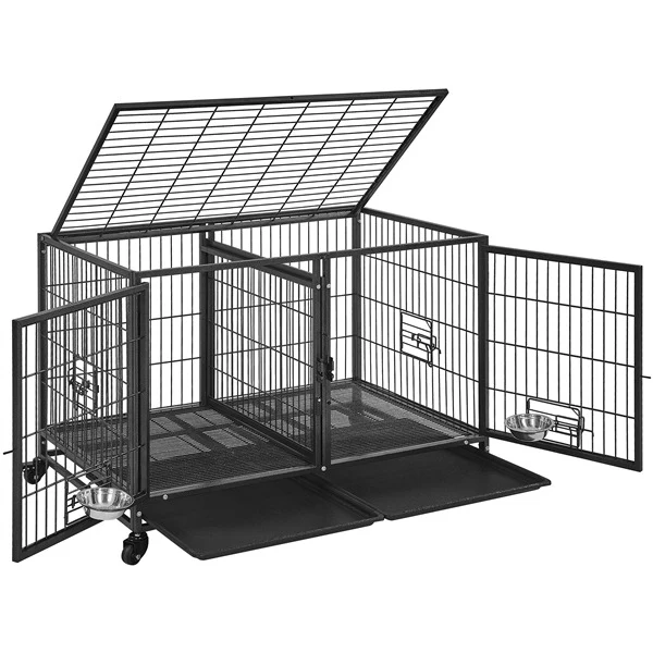 Yaheetech Stackable Dog Crate with Divider 43'' - Image 3