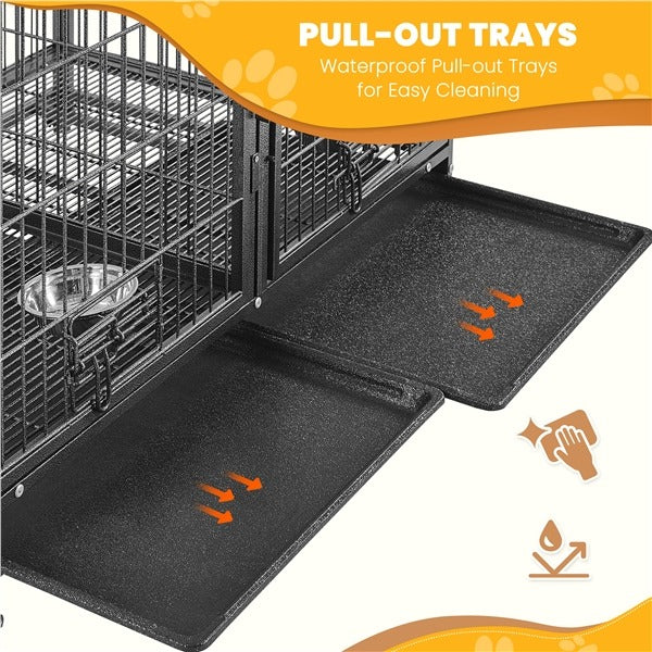 Yaheetech Stackable Dog Crate with Divider 43'' - Image 6