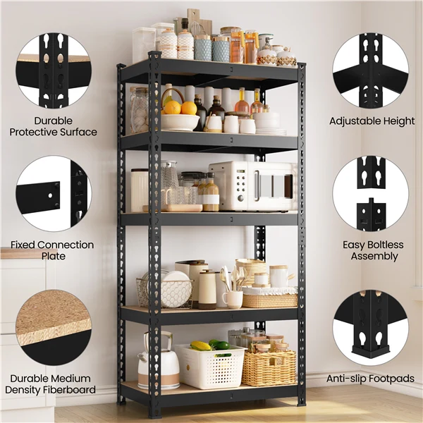 Yaheetech Storage Shelves, 5 Tier (27.5 W x 12 D x 60 H Inches) - Image 7