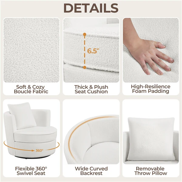 Yaheetech Swivel Accent Chair - Image 6