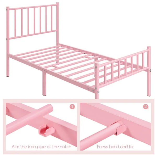 Yaheetech Twin Size Bed Frame Metal Platform Bed - Image 7