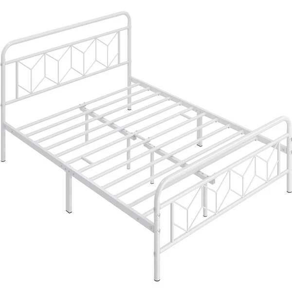 Yaheetech Vintage Metal Bed Frame with Diamond Pattern Headboard - Image 4
