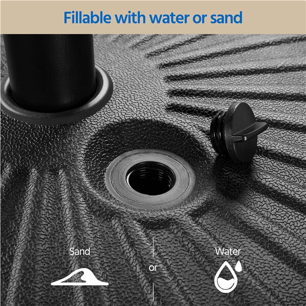 Yaheetech Umbrella Base 22L Round Water & Sand Filled Patio Outdoor Umbrella Stand - Image 5