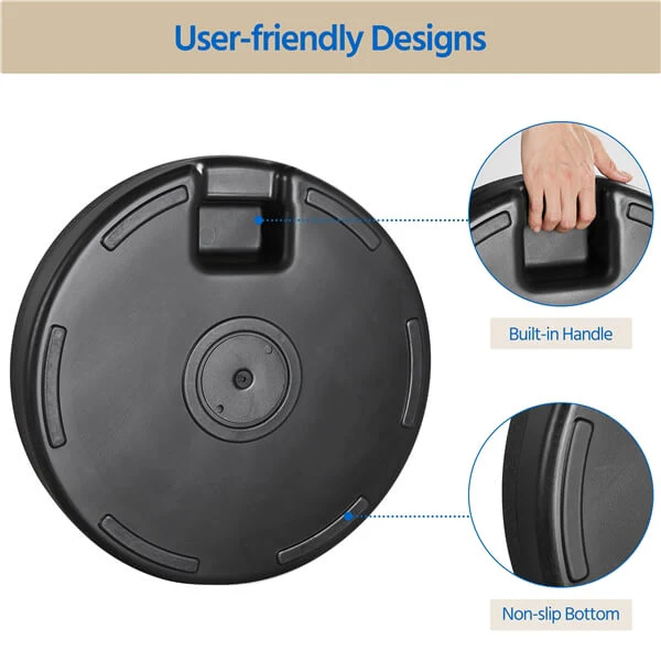 Yaheetech Umbrella Base 22L Round Water & Sand Filled Patio Outdoor Umbrella Stand - Image 7