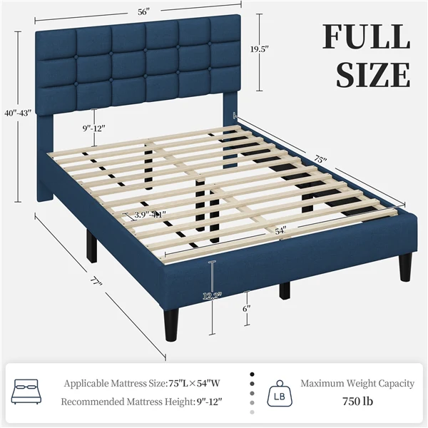 Yaheetech Upholstered Bed Frame - Image 7