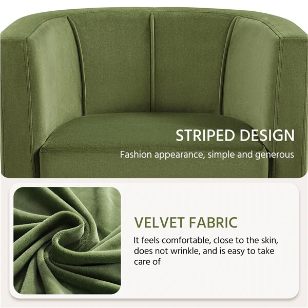 Yaheetech  Set of 2 Barrel-shaped Chair Accent Arm Chair - Image 5