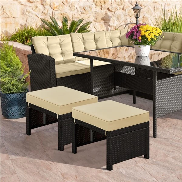 Yaheetech Wicker Ottomans - Image 8