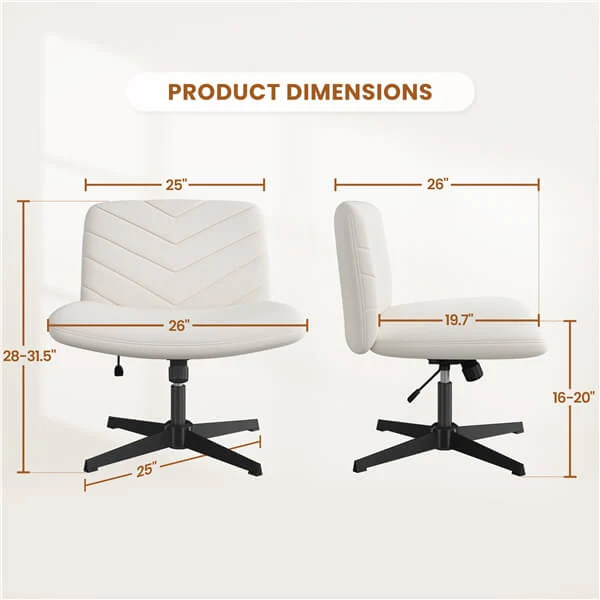 Yaheetech Wide Criss Cross Chair with No Wheels - Image 5