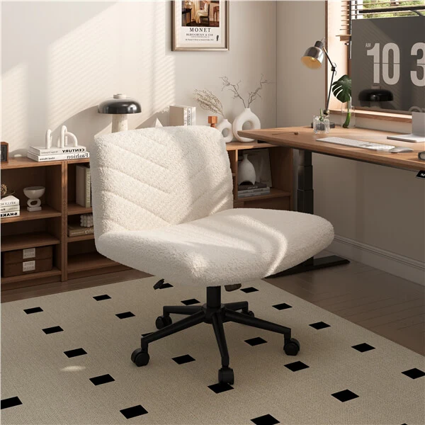 Yaheetech Wide Criss Cross Chair with Wheels - Image 10