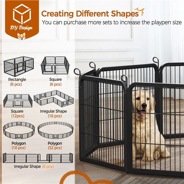 Yaheetech Wide Panel Dog Playpen, 12 Panels 24/32 inch - Image 5