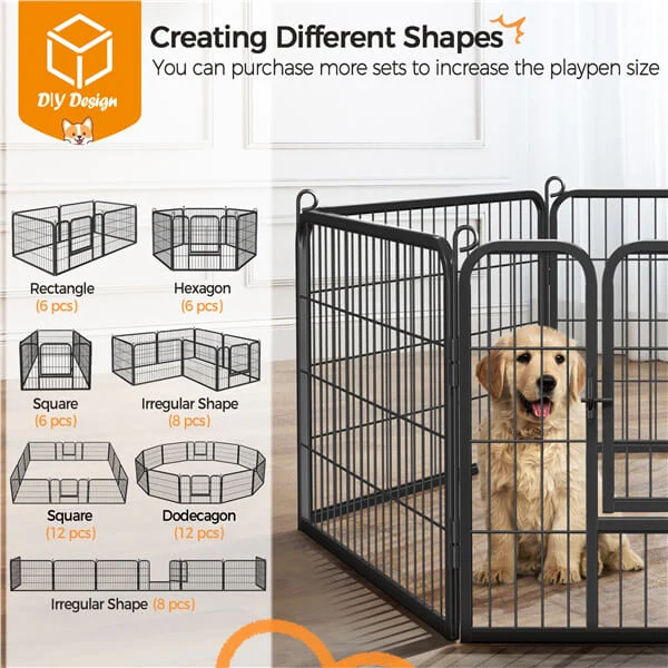 Yaheetech Wide Panel Dog Playpen, 6 Panels 24/40 inch - Image 9