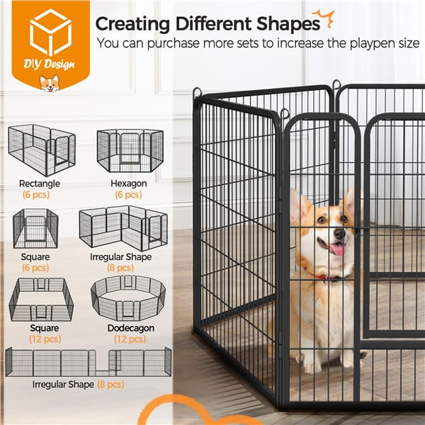Yaheetech Wide Panel Dog Playpen, 6 Panels 32 inch - Image 7