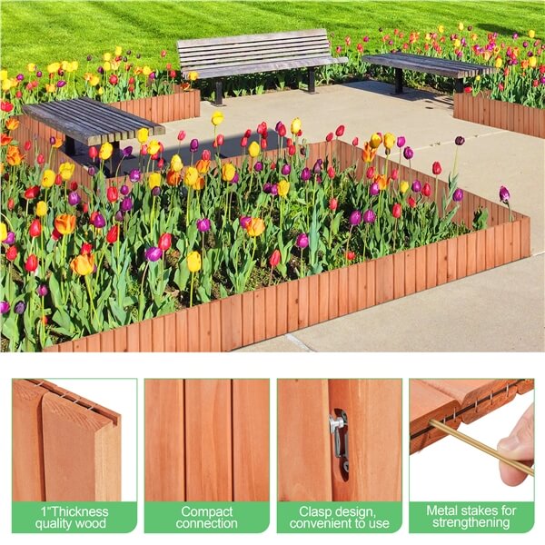Yaheetech Wood Garden Fence - Image 6
