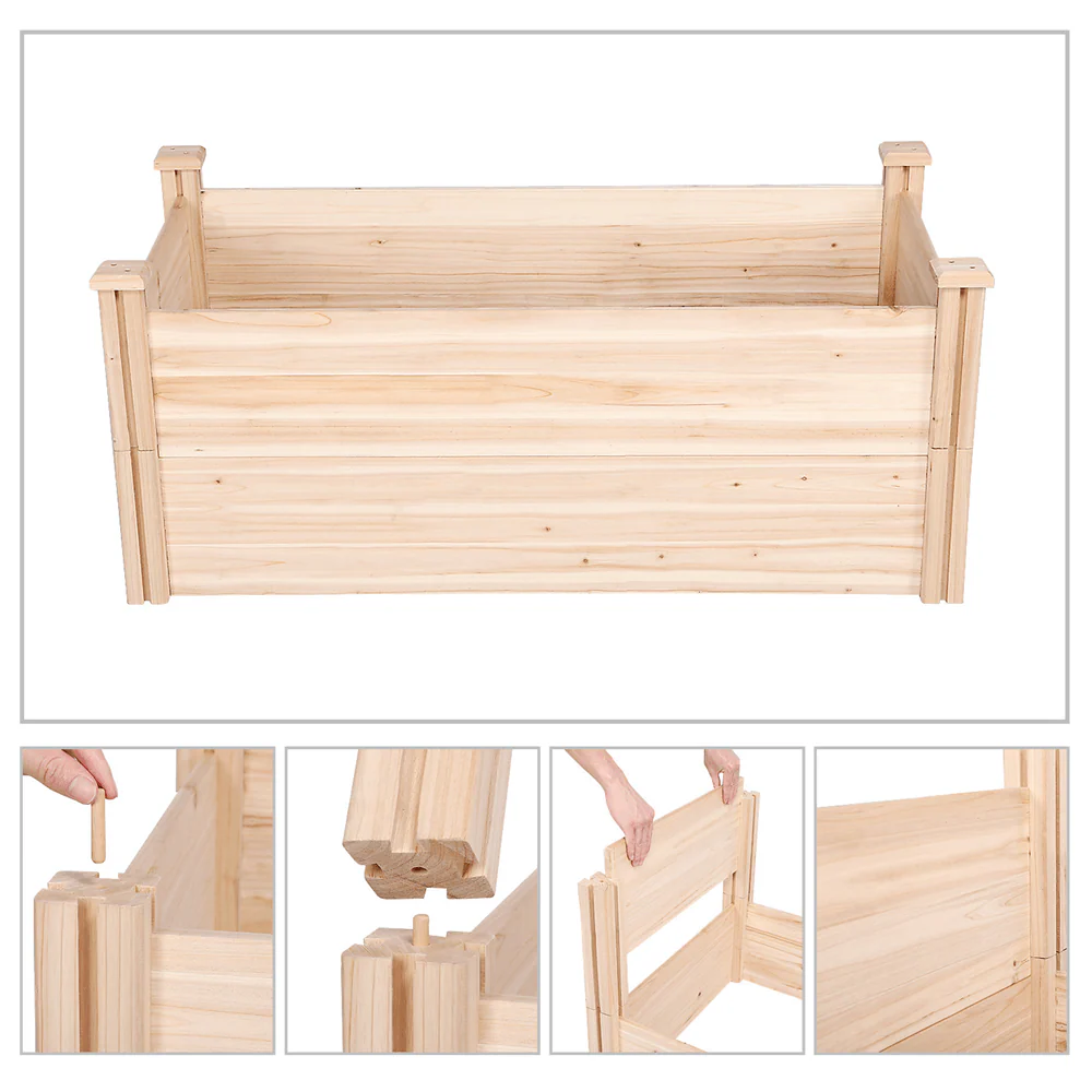 Yaheetech 8×2ft Wooden Horticulture Raised Garden Bed - Image 10