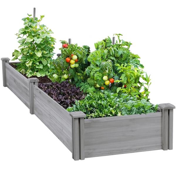 Yaheetech 8×2ft Wooden Horticulture Raised Garden Bed - Image 4