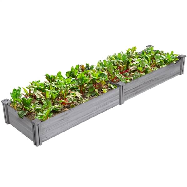 Yaheetech 8×2ft Wooden Horticulture Raised Garden Bed - Image 8
