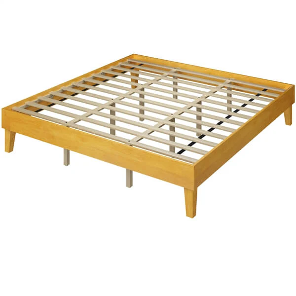 Yaheetech Wooden Bed Frame with Plywood Slat - Image 2