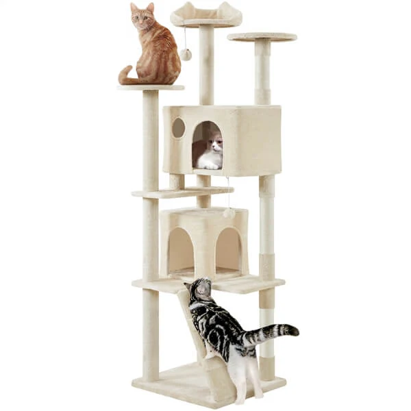 Yaheetech XL Cat Tree 80in Multi-Level Cat Tower - Image 2