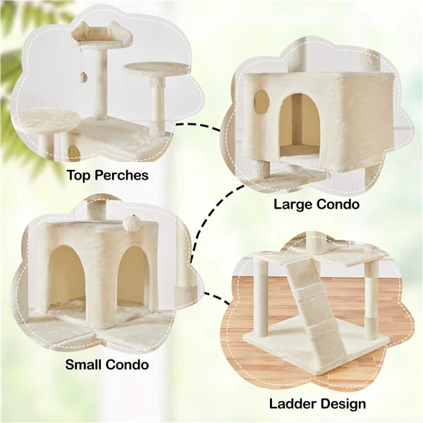 Yaheetech XL Cat Tree 80in Multi-Level Cat Tower - Image 9