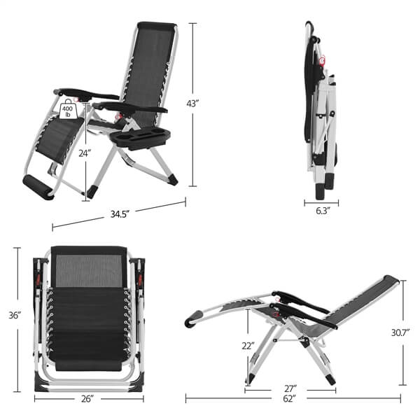 Yaheetech Zero Gravity Chair - Image 4